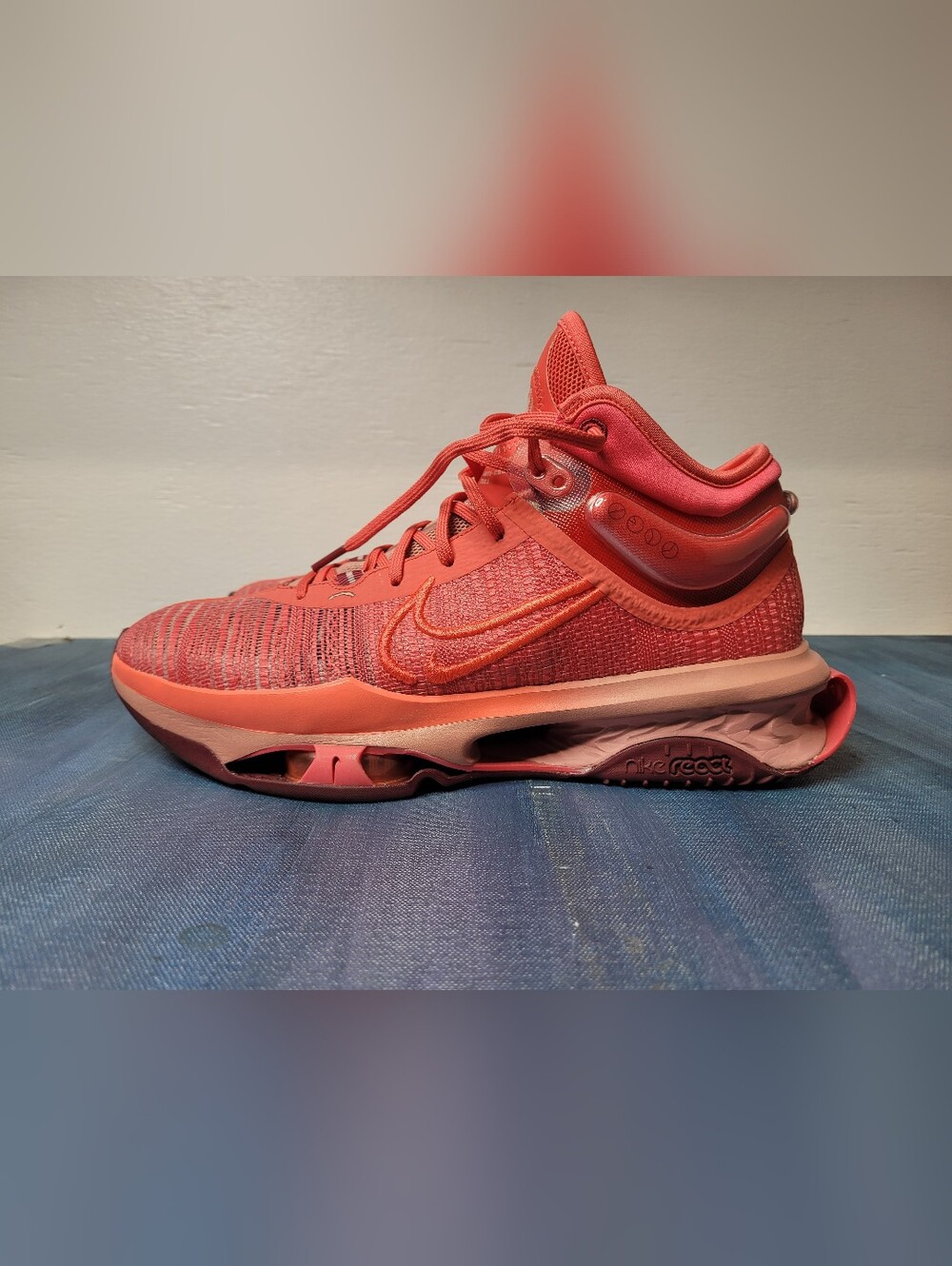 Nike Air Zoom G.T. Jump 2 Lt Fusion Red Shoes Size 11 5 Gently Pre Owned